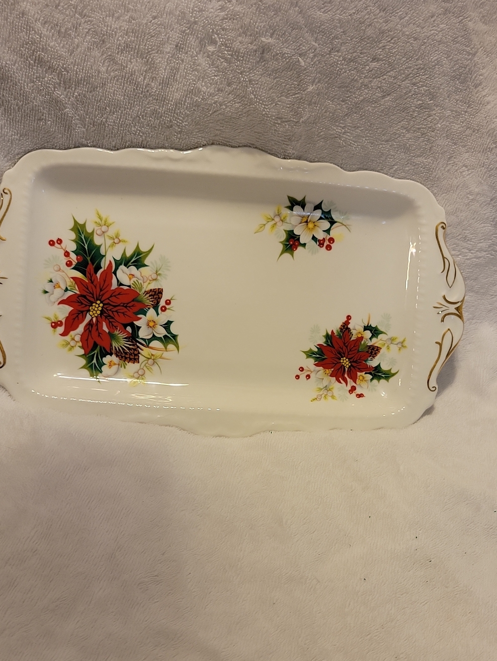 Royal Albert Poinsettia Sandwich Tray